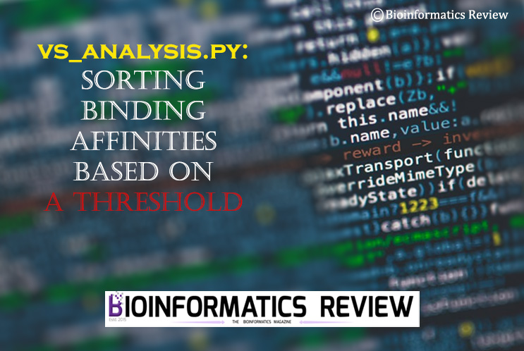 How to sort binding affinities based on a cutoff using vs_analysis.py script?